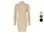 Robe pull pour femme, à manches longues bouffantes