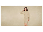 Robe pull pour femme, à manches longues bouffantes