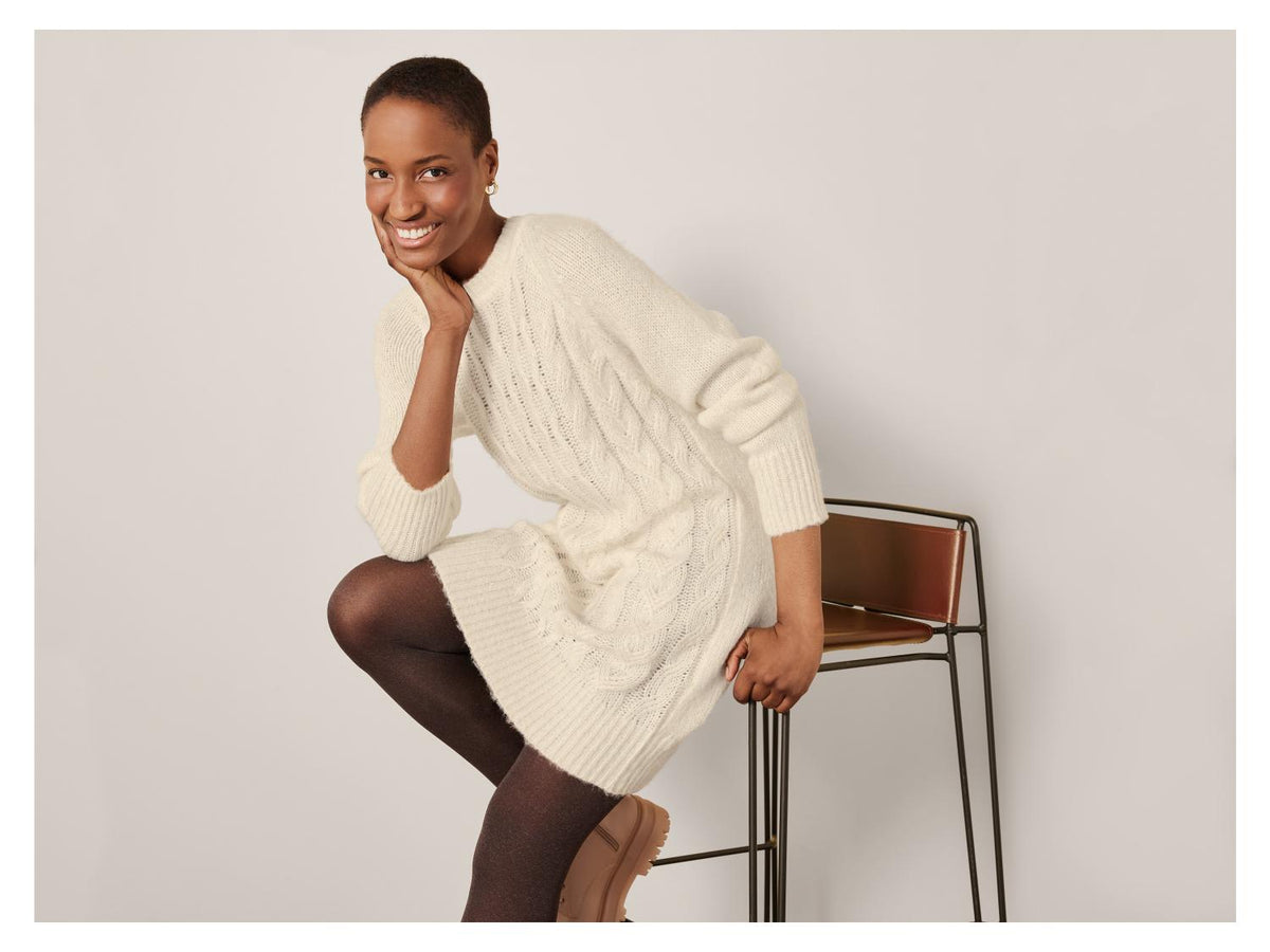 Robe pull pour femme, coupe décontractée
