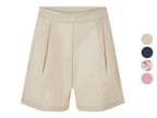 Short effet lin femme