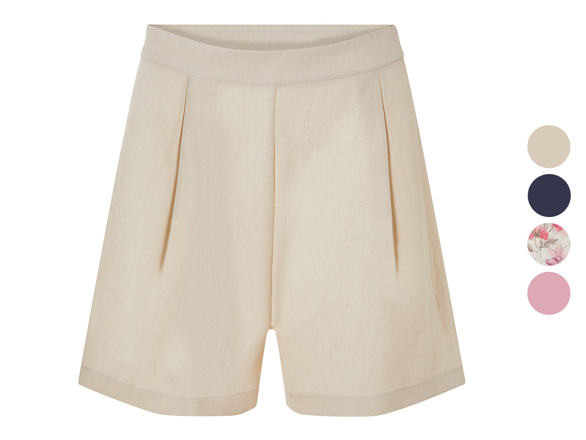 Short effet lin femme