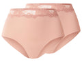Slips femme taille haute, 2 pièces