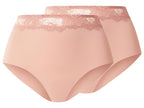Slips femme taille haute, 2 pièces
