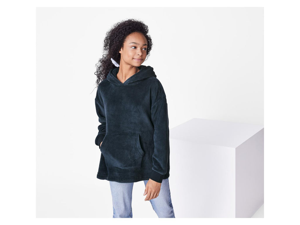 Sweat à capuche oversize en peluche