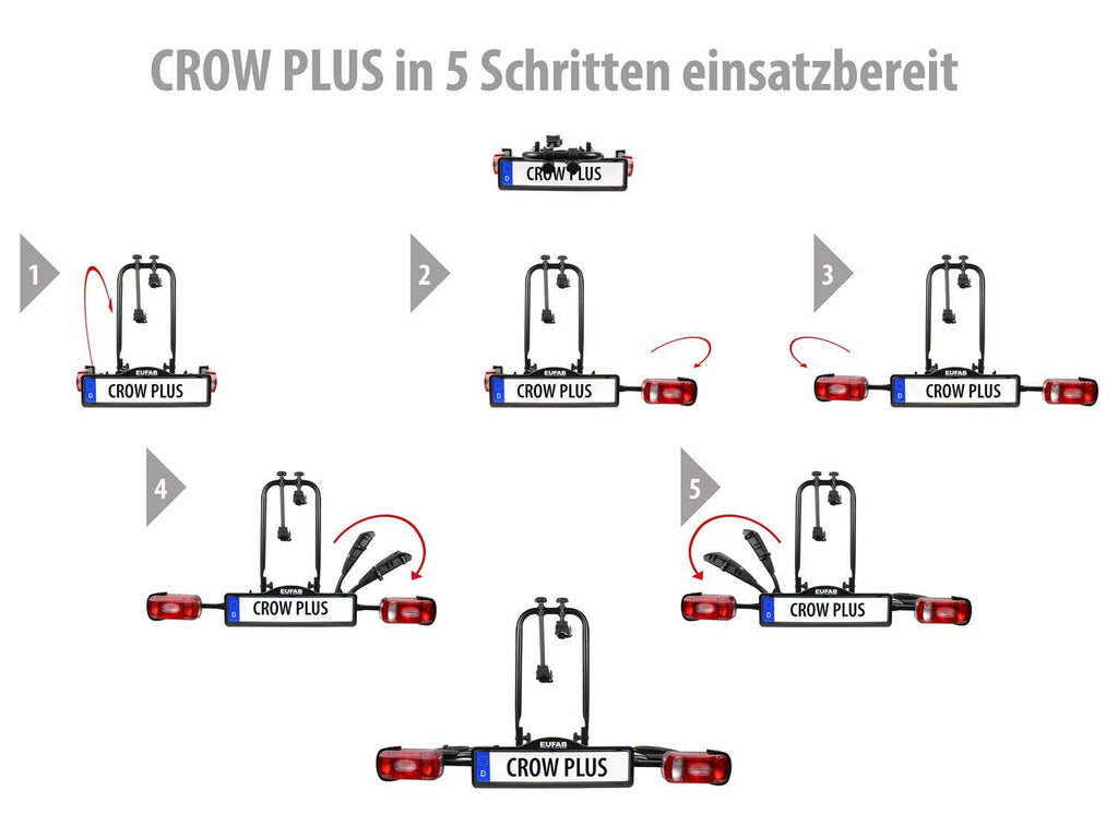 Porte-vélos Crow Plus, pour 2 vélos