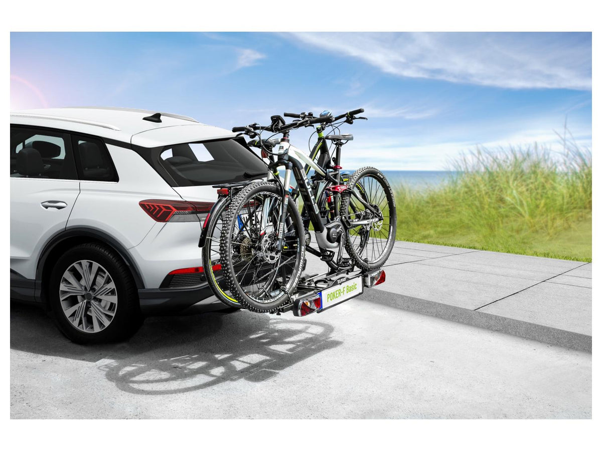 Porte-vélos sur attelage « POKER-F Basic », avec système de fermeture rapide