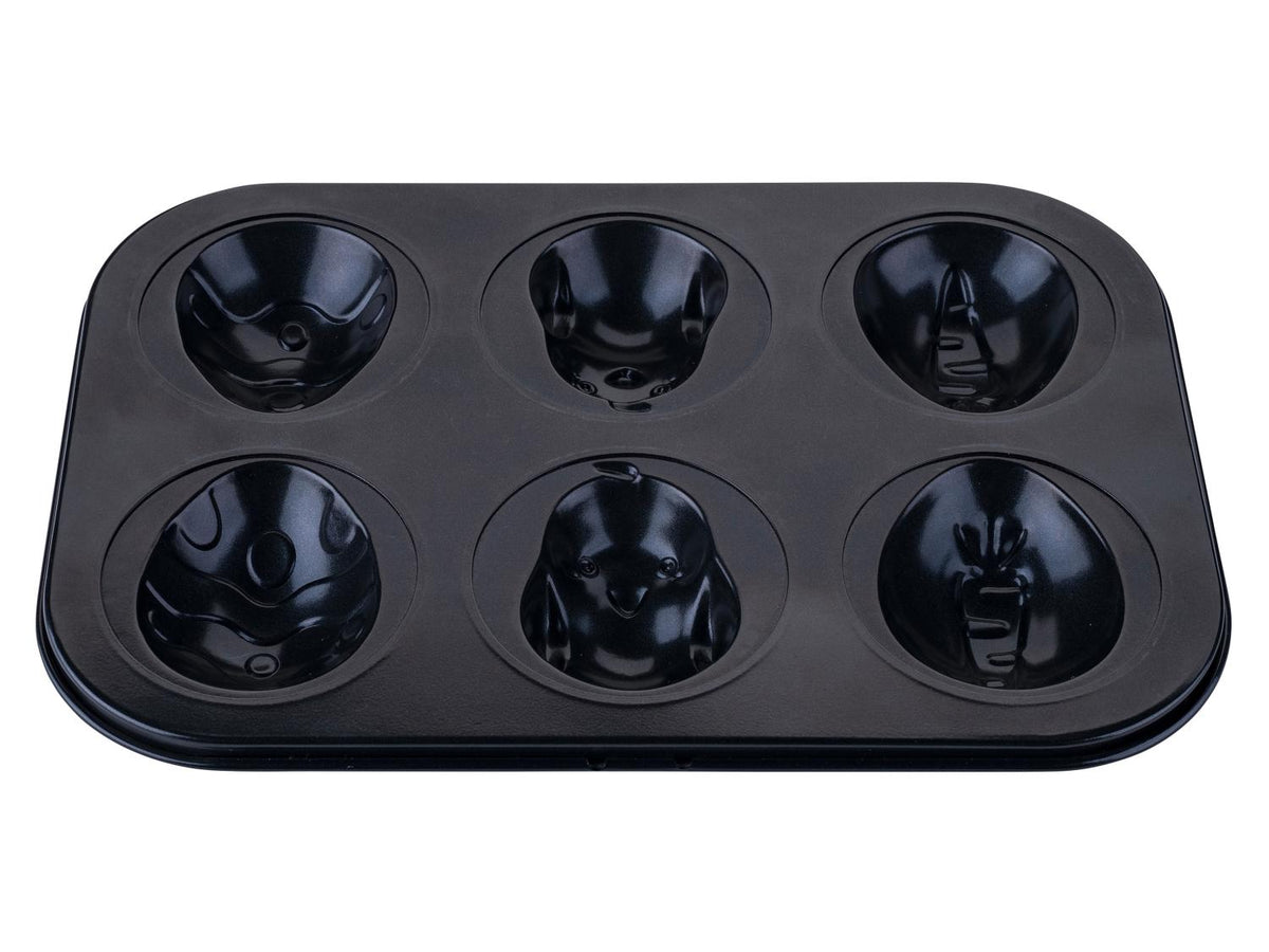 Moule à 6 muffins avec spatule à pâte