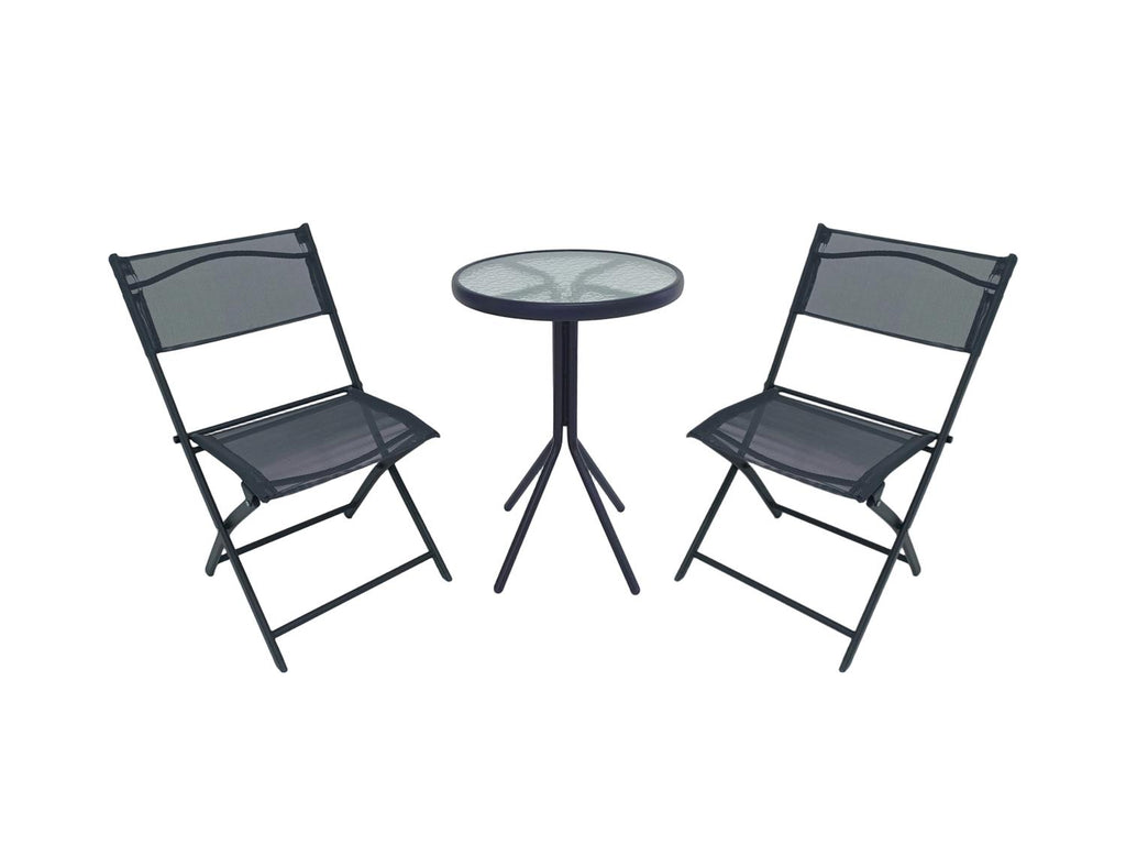 Ensemble bistro en textilène, 3 pièces