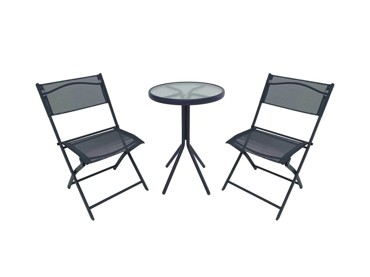 Ensemble bistro en textilène, 3 pièces