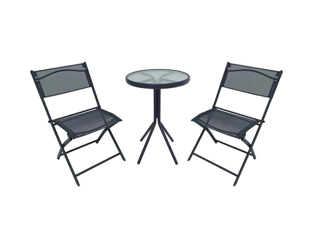 Ensemble bistro en textilène, 3 pièces