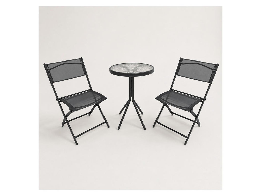 Ensemble bistro en textilène, 3 pièces