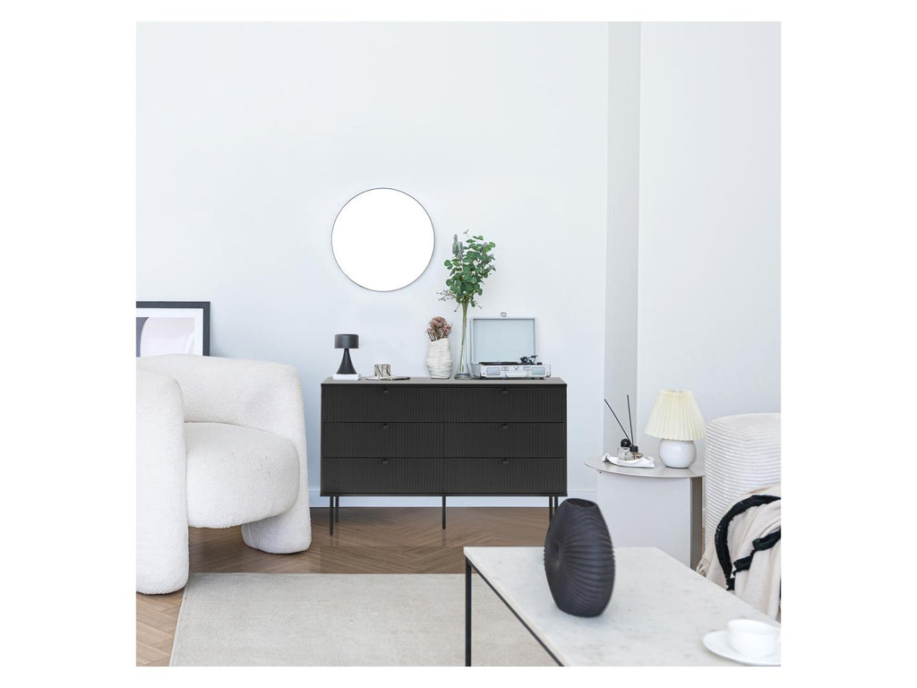 Commode KARBY 4 tiroirs Noir