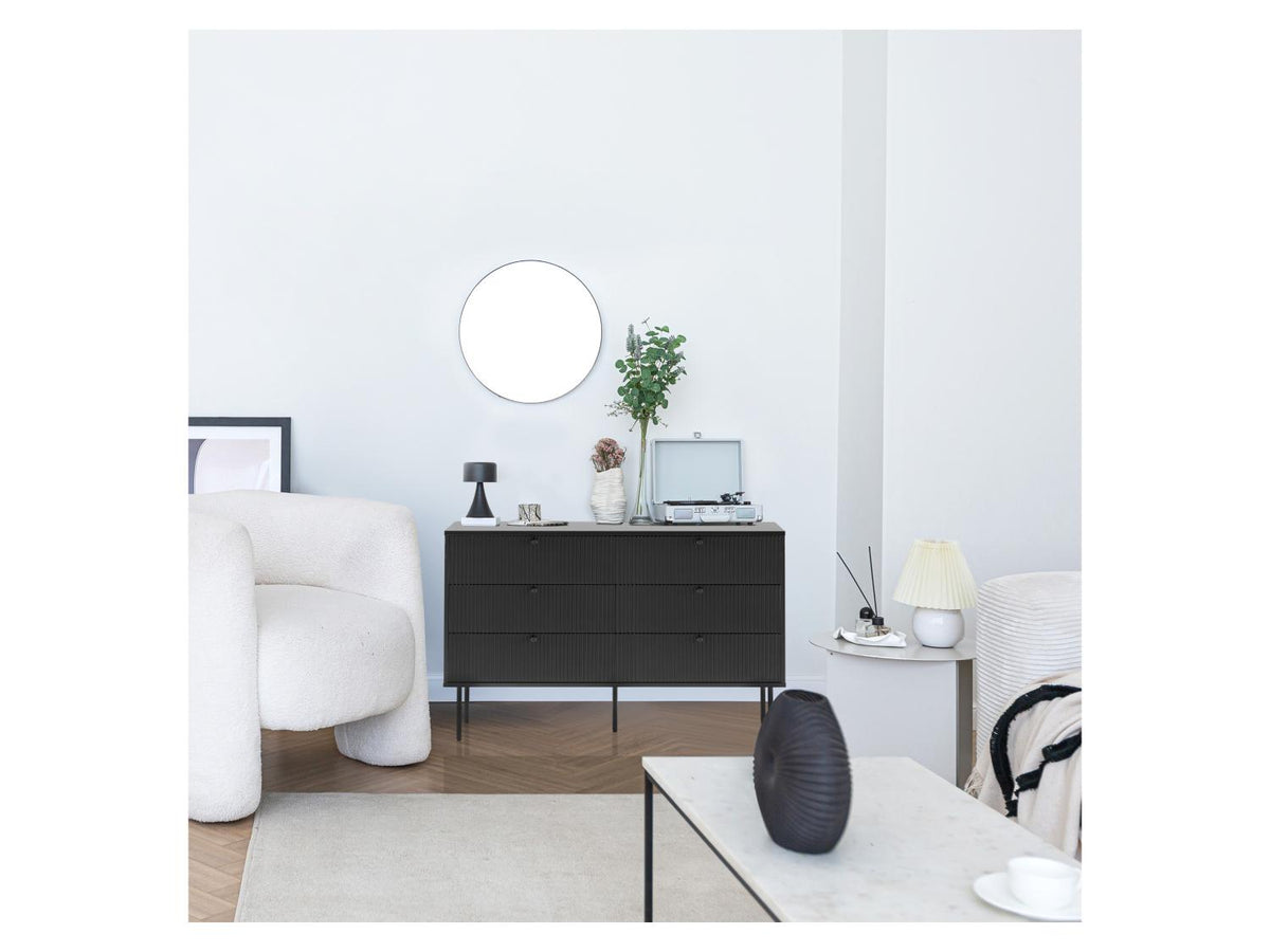 Commode KARBY 4 tiroirs Noir