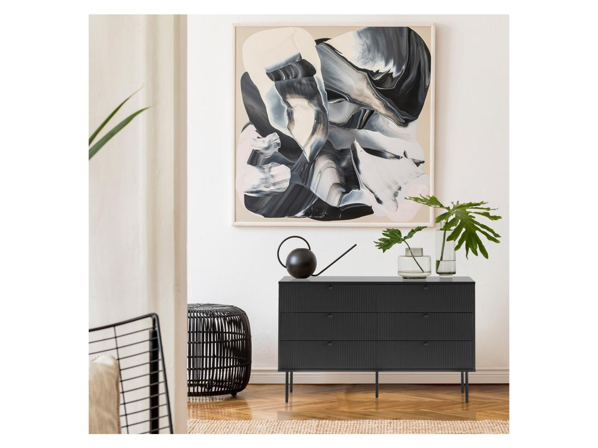 Commode KARBY 4 tiroirs Noir