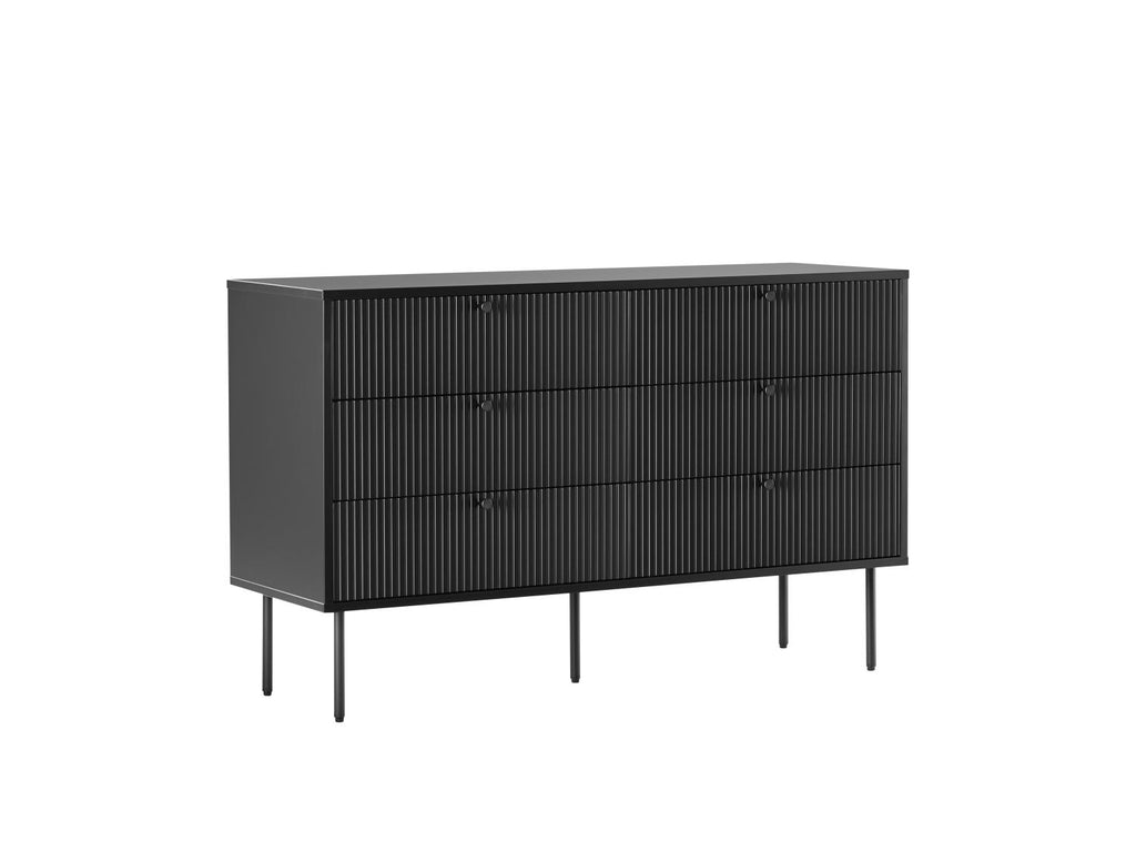 Commode KARBY 4 tiroirs Noir