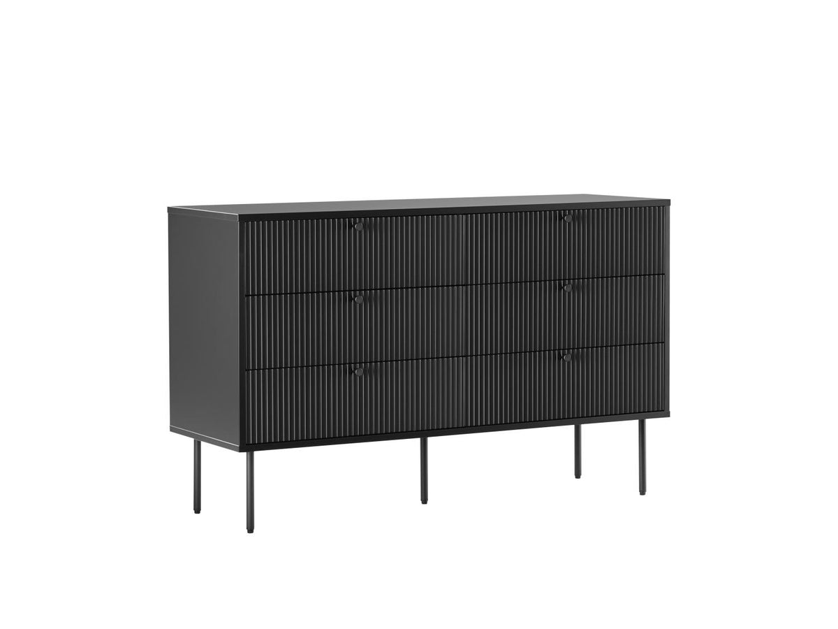 Commode KARBY 4 tiroirs Noir