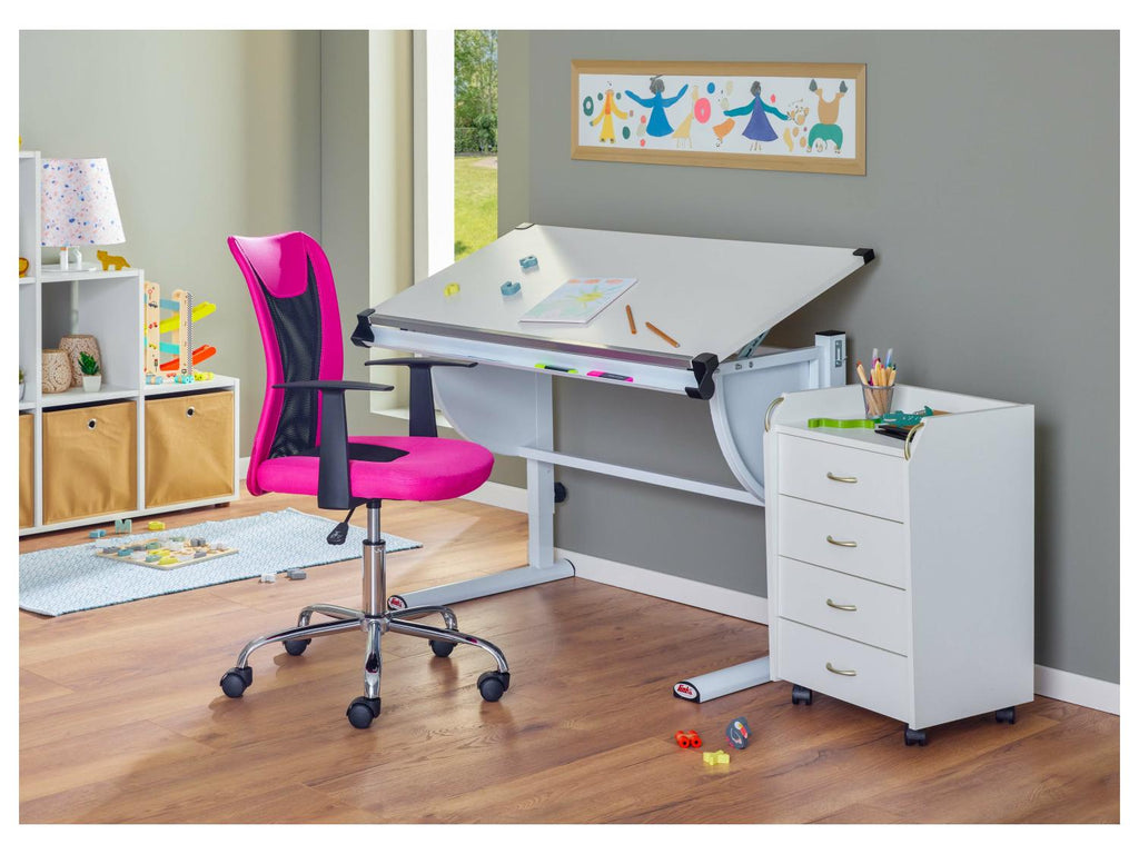 Bureau Matts 3 en 1, 118 x 63-93 x 73 cm, blanc