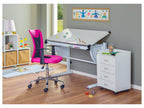 Bureau Matts 3 en 1, 118 x 63-93 x 73 cm, blanc