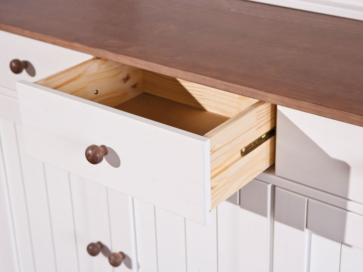 Commode haut de gamme style campagnard, bois de pin