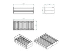 Inter Link Lit banquette Lotar, 3 places