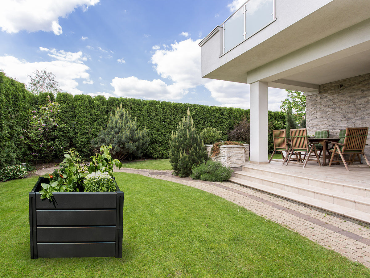 Carré potager surélevé Demeter, anthracite
