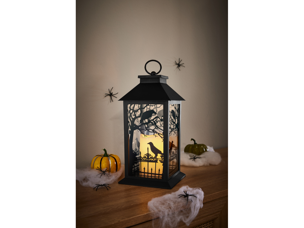 Lanterne d'Halloween LED, avec effet clignotant