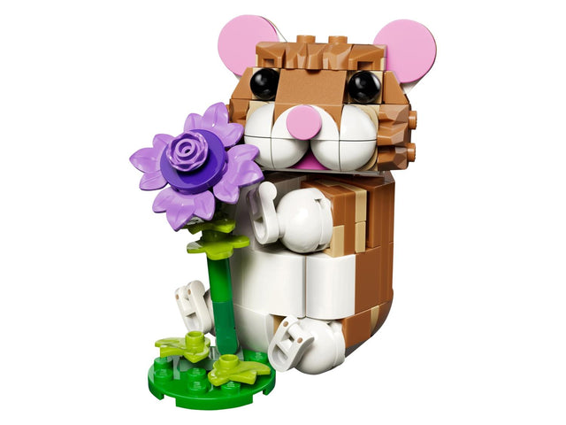 31376 Hamster mignon avec fleur 3-en-1