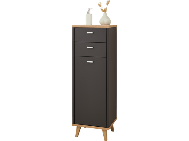 Armoire de rechange Corfu avec 1 porte et 2 tiroirs chêne Artisan/anthracite