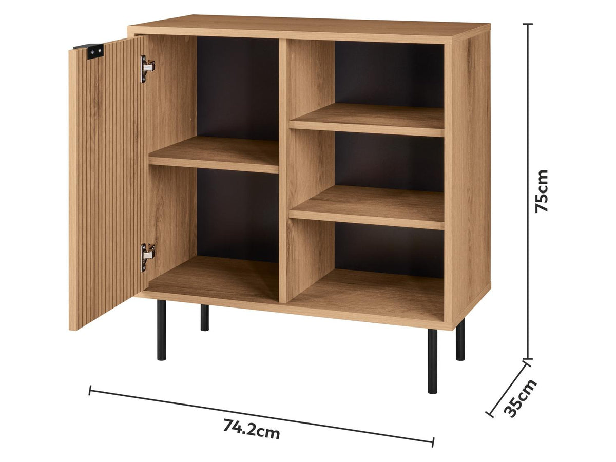 Commode, 1 porte, 3 compartiments