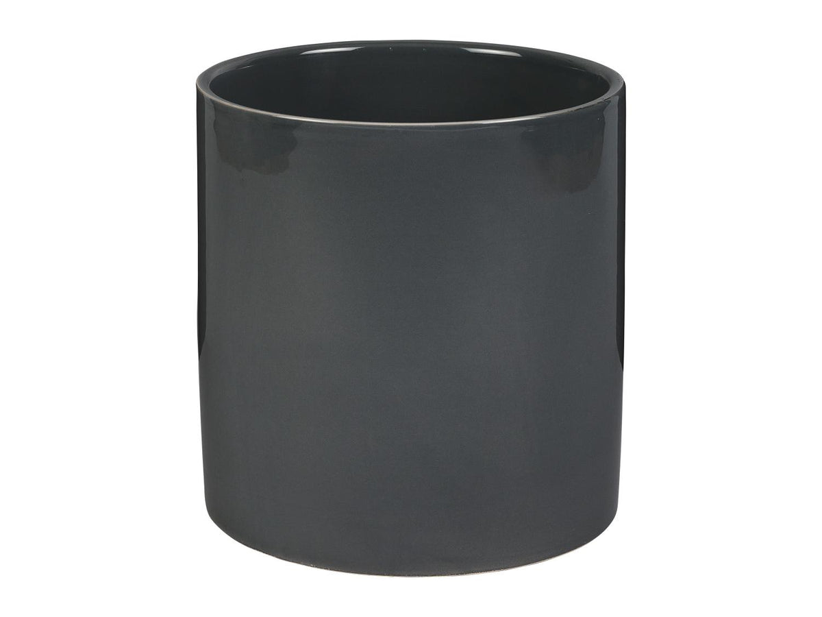 Cache-pot avec support en céramique émaillée