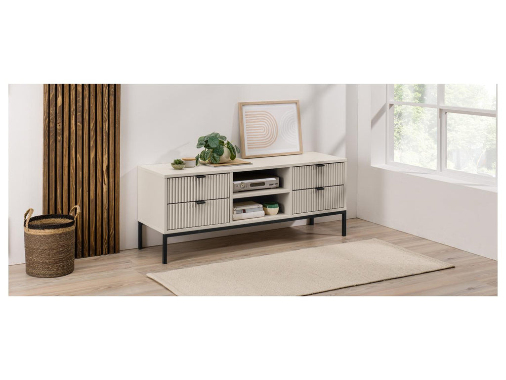 Meuble bas, aspect lamelles