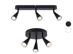 Plafonnier LED, 3 spots, blanc chaud