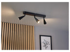 Plafonnier LED, 3 spots, blanc chaud