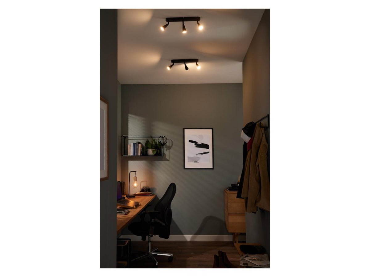 Plafonnier LED, 3 spots, blanc chaud