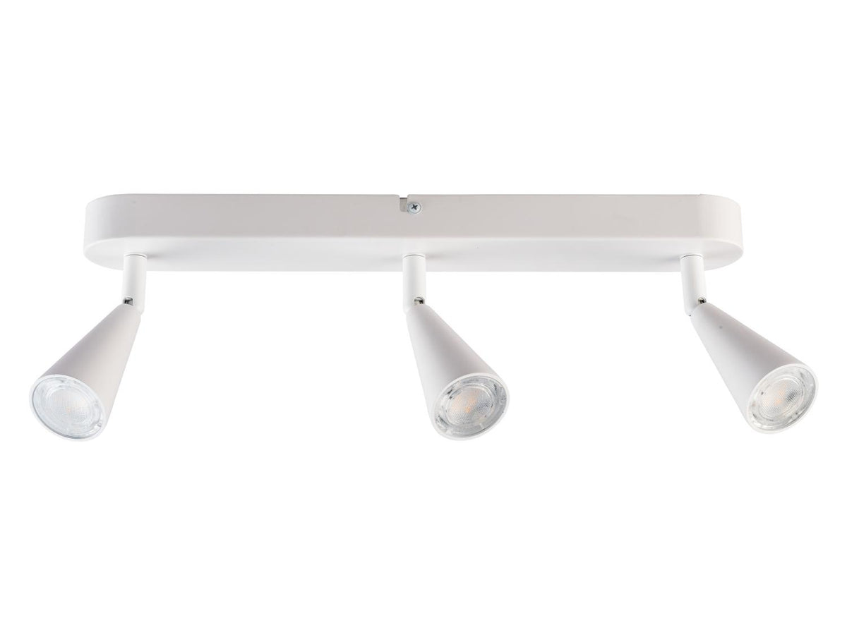 Plafonnier LED, 3 spots, blanc chaud