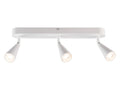 Plafonnier LED, 3 spots, blanc chaud