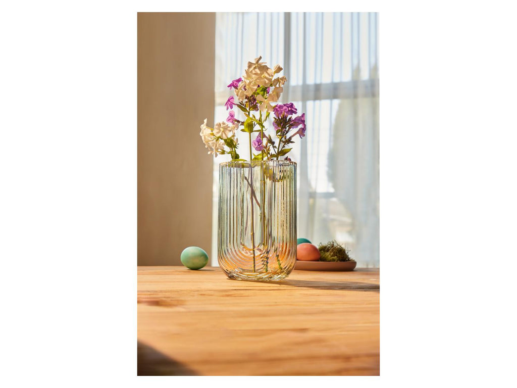 Vase à surface irisée