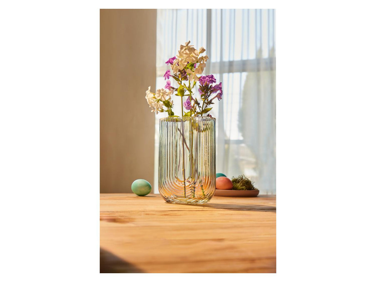Vase à surface irisée