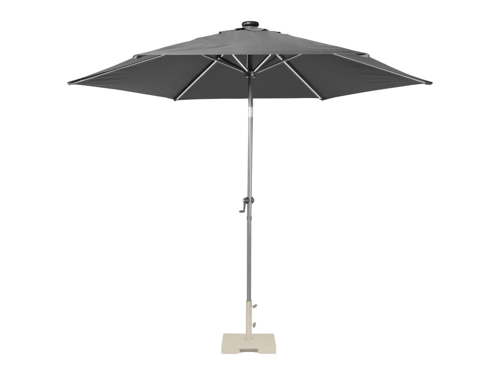 Parasol avec éclairage solaire LED