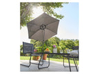 Parasol avec éclairage solaire LED