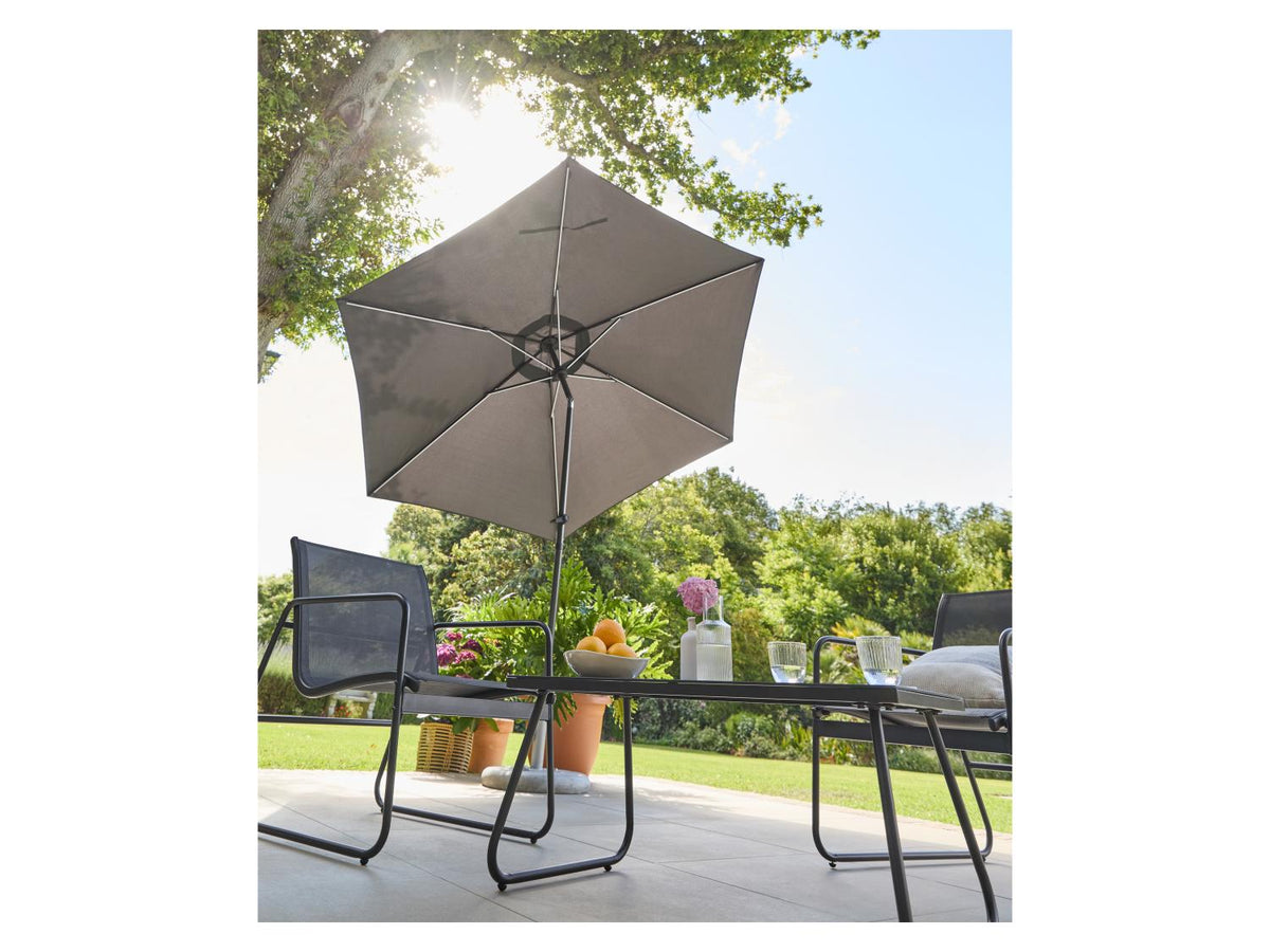 Parasol avec éclairage solaire LED