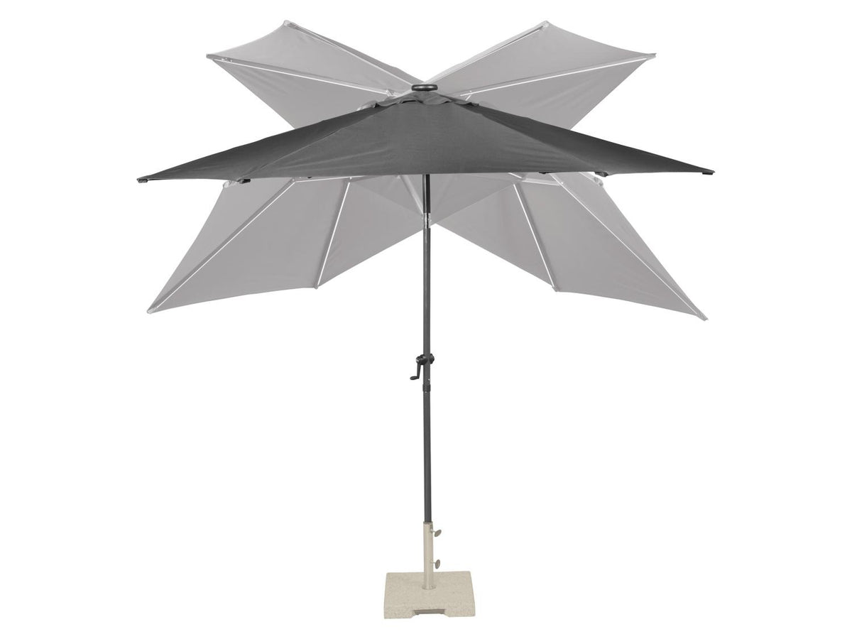 Parasol avec éclairage solaire LED
