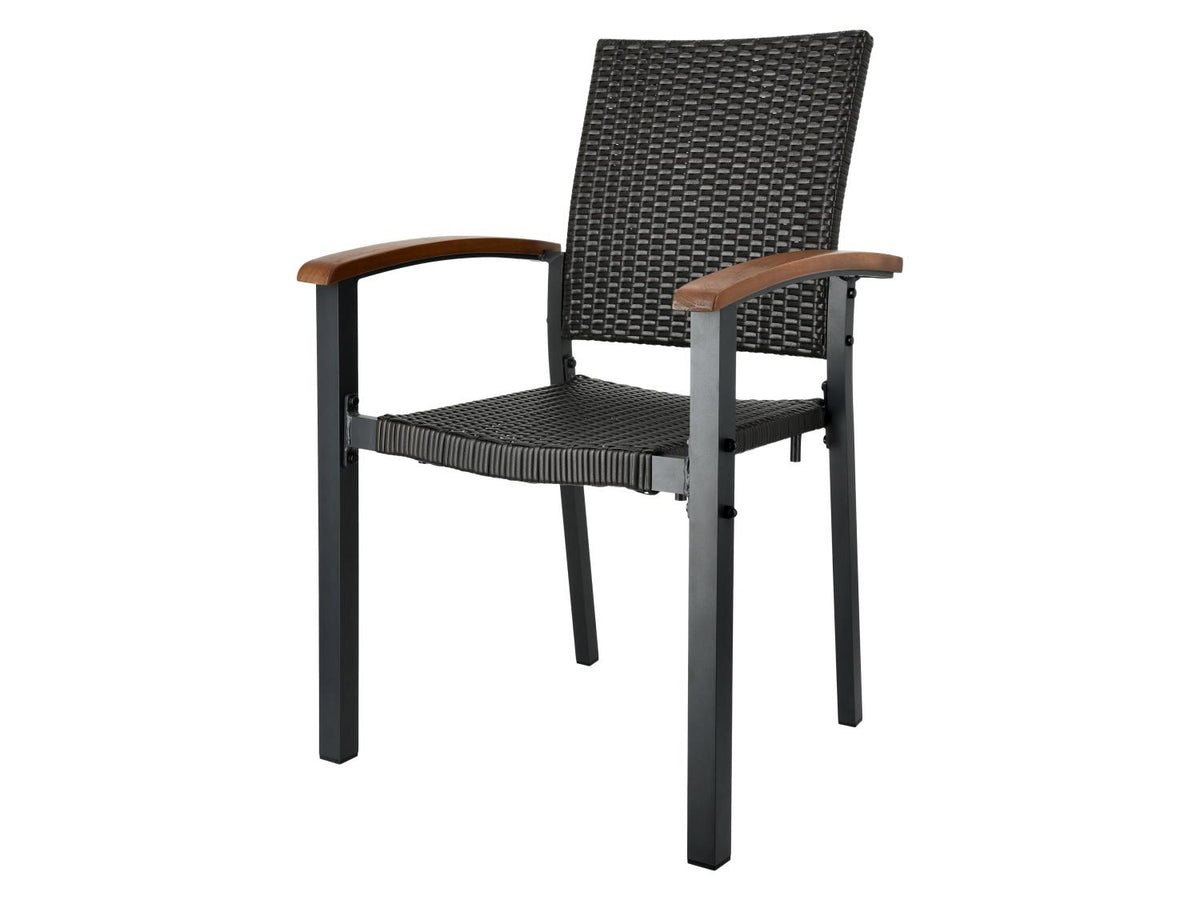 Table de jardin + Lot de 4 fauteuils en résine tressée Valencia