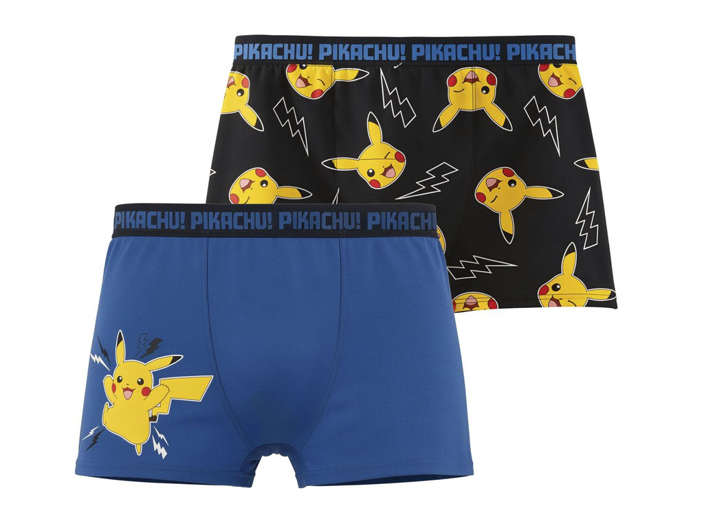 Lot de 2 boxers Minecraft ou Pokemon garçon