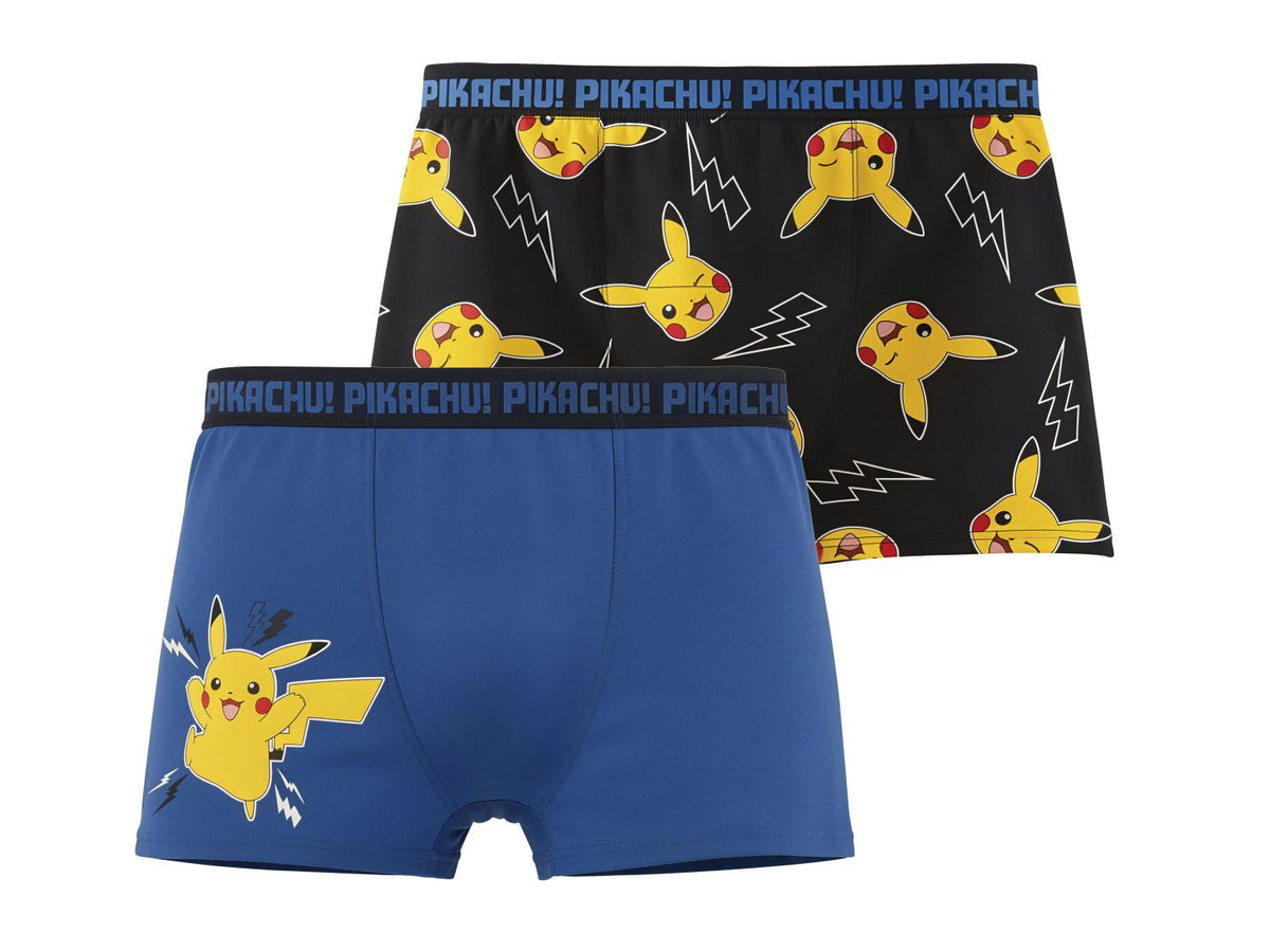 Lot de 2 boxers Minecraft ou Pokemon garçon