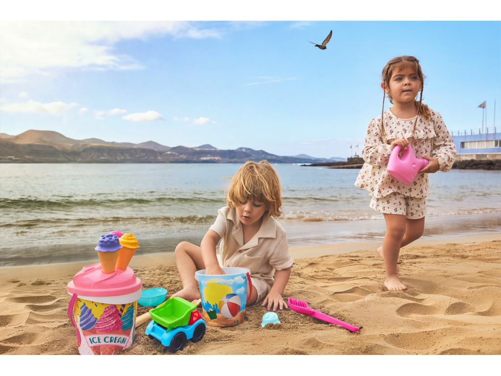 Jouets de plage avec seau