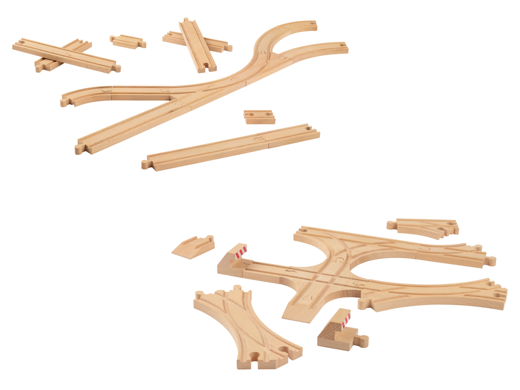 Kit de rails de train en bois