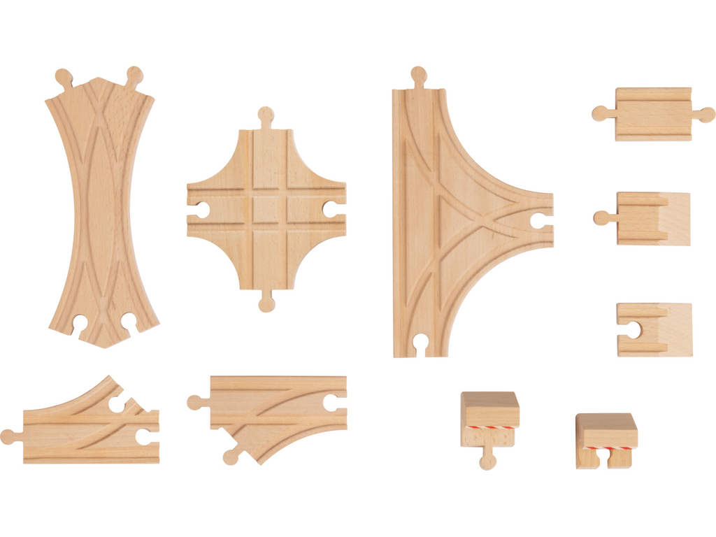 Kit de rails de train en bois