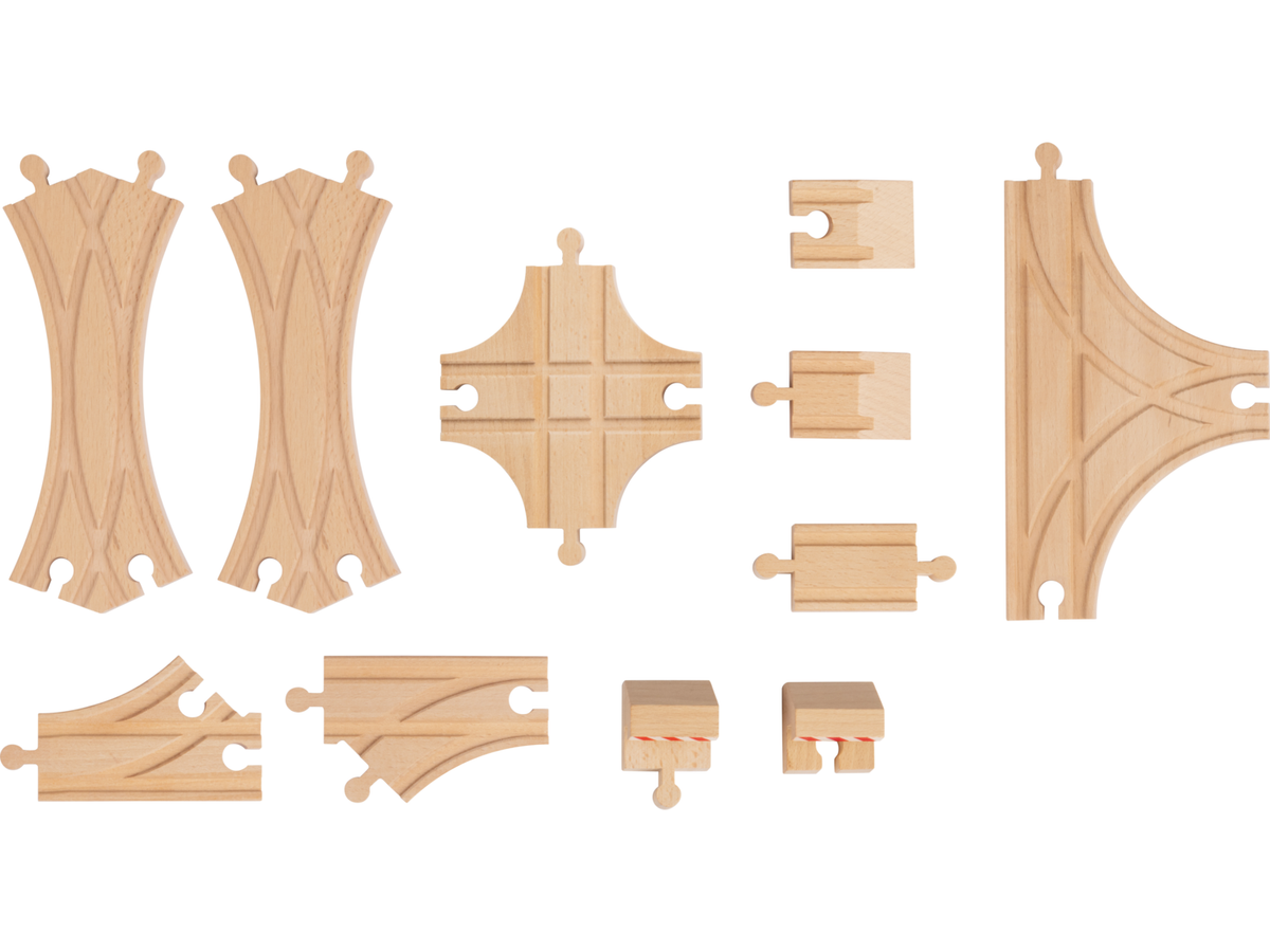 Kit de rails de train en bois