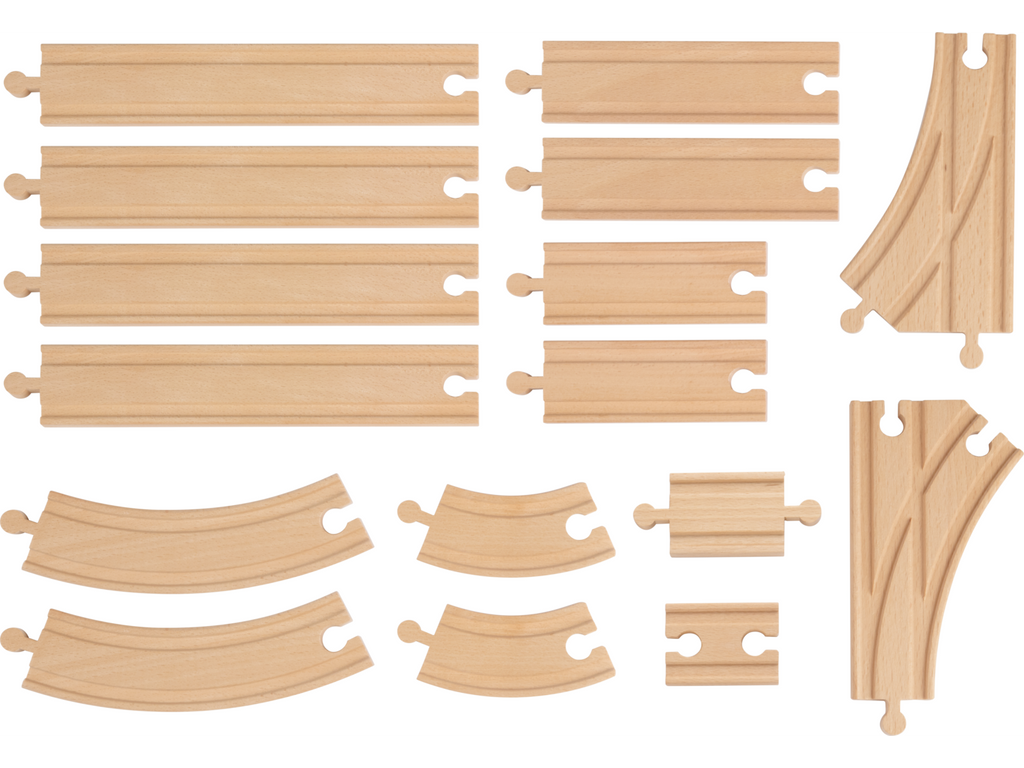 Kit de rails de train en bois